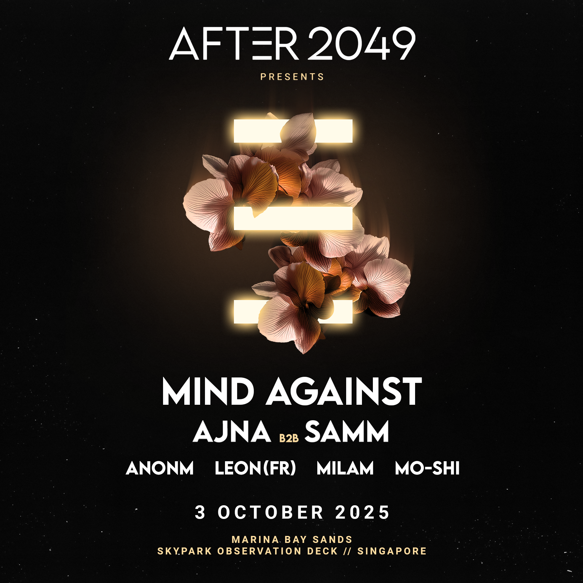 AFTER 2049 Reveals Headliners Mind Against and Ajna & Samm for Singapore Grand Prix Weekend Kickoff